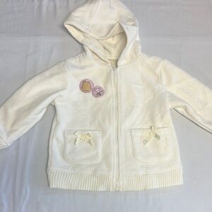 Disney - NWOT - Winnie the Pooh cream velour Hooded jacket
